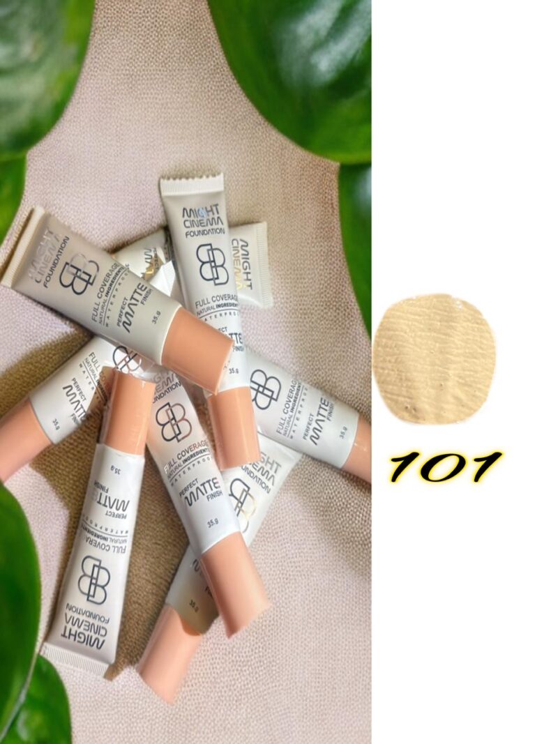 ⁦Might cinema foundation BB full coverage waterproof matte 35.g درجه 101⁩ - الصورة ⁦2⁩